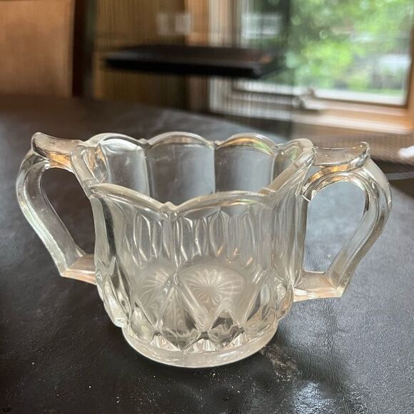 Vintage Heavy Pressed Open Sugar Bowl - Picture 1 of 6